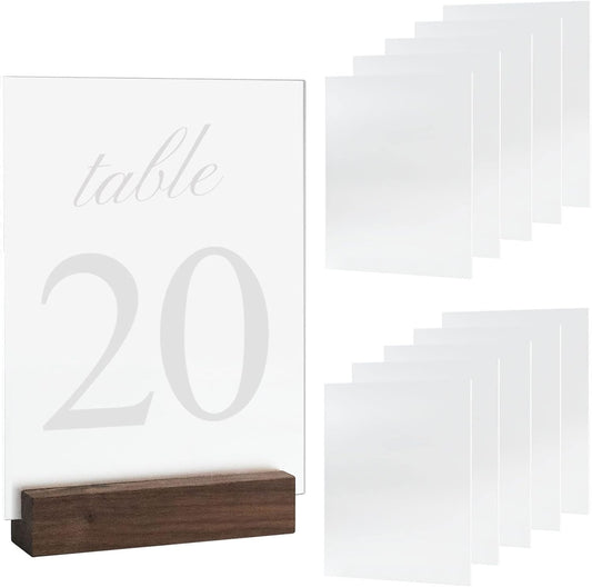 20 Pack Frosted Acrylic Sign Blank for Table Numbers, 5 x 7 Inch Acrylic Blank Frosted Sheet Sign 1/8 inch Thick, Use for DIY Wedding Table Signs, Wood Stand NOT Included