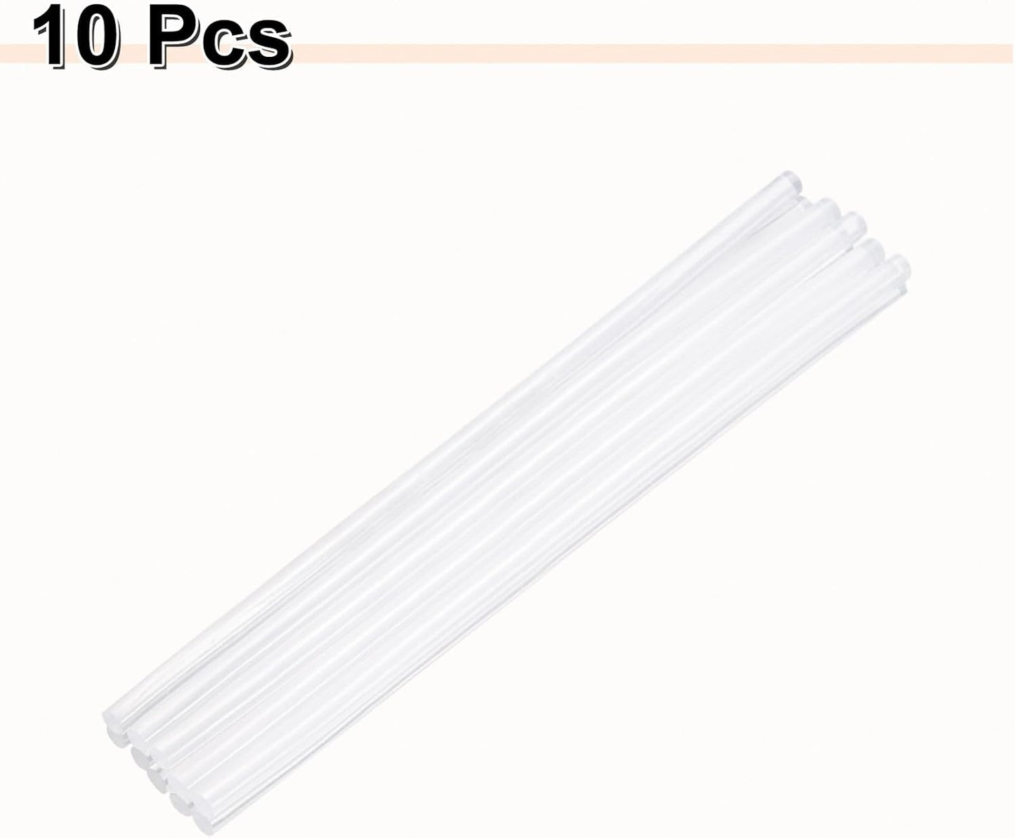 HARFINGTON 10pcs Hot Glue Sticks 0.28" Dia x 10.63" Long EVA Mini Hot Melt Adhesive Glue Stick for Hot Melt Gun Wood Plastic Glass Flowers Fabrics Foam, Clear