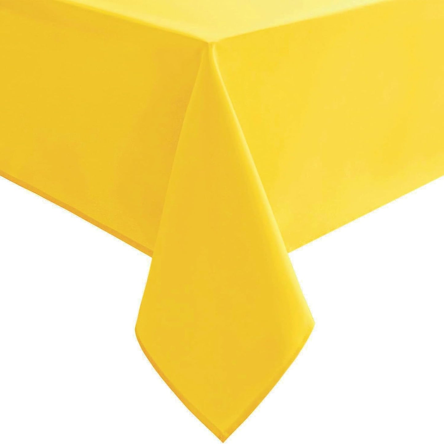 Hiasan Waterproof Tablecloth Rectangle - Washable Fabric Table Cloth for Dining Room Kitchen Birthday Party and Outdoor Use, Yellow, 70 x 120 Inch