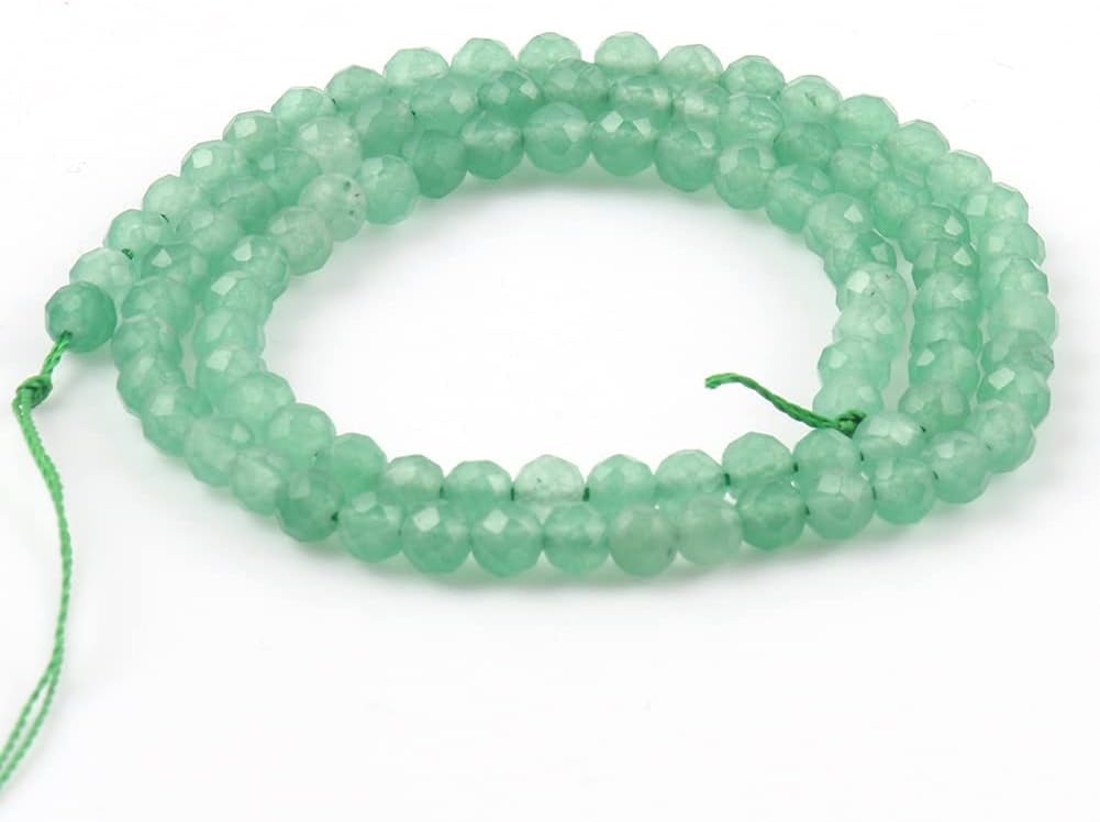 Song Xi 180pcs 2mm Natural Green Aventurine Gemstone Beads Faceted Round Loose Stone Beads for Jewelry Making