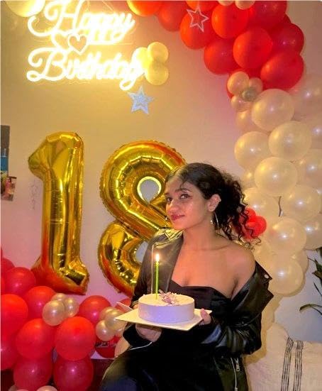 Gold Foil Number 8 Balloon 40 Inch, Helium Mylar Eight Number 8 18 28 38 48 58 88 Birthday Balloons, 8th Gold Women Men Wedding Anniversary, Graduations Party Supplies