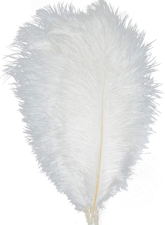 KOLIGHT 40pcs 12''~14''(30~35cm) Natural Ostrich Feathers for DIY Home Wedding Party Office Decoration (White)