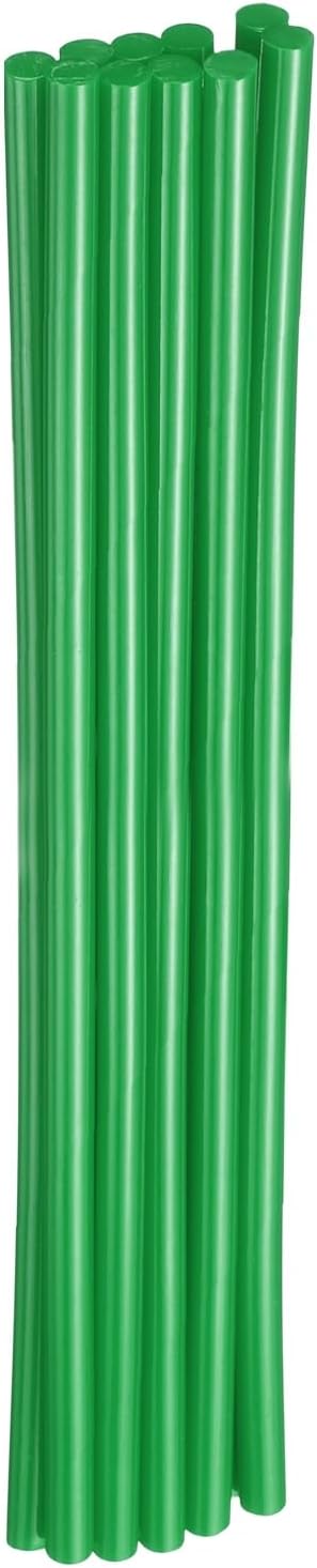 HARFINGTON 10pcs Hot Glue Sticks 0.28" Dia x 9.84" Long EVA Mini Hot Melt Adhesive Glue Stick for Hot Melt Gun Wood Plastic Glass Flowers Fabrics Foam, Deep Green