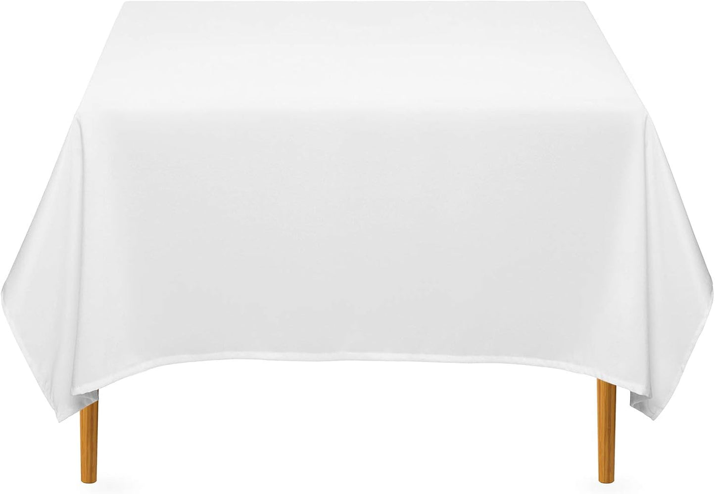 Lann's Linens - 70" Square Premium Tablecloth for Wedding/Banquet/Restaurant - Polyester Fabric Table Cloth - White
