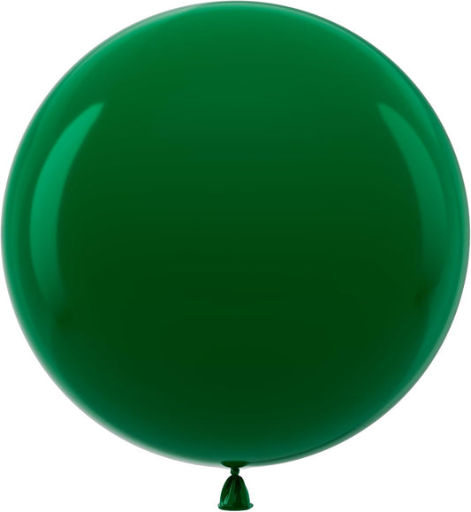 Bezente Dark Green Giant Balloons 36 Inch - 8 Pack Jumbo Green Balloons Large Round Emerald Green Latex Balloons for Bridal Shower Christmas St. Patrick's Day Jungle Safari Theme Party Decorations