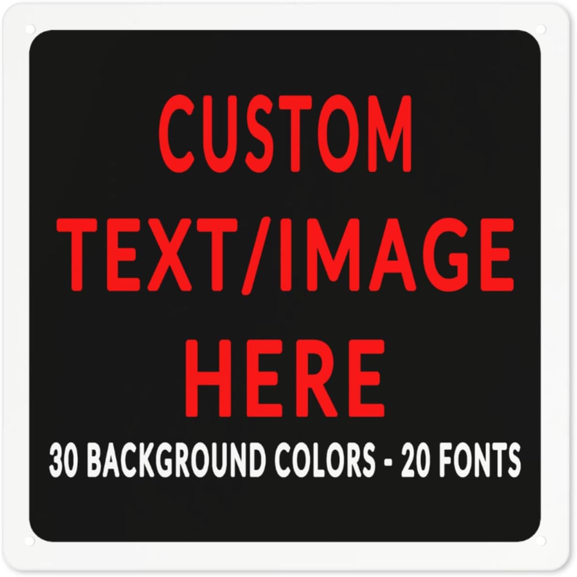 Custom Sign Personalized Custom Metal Sign, Customize For Office, Business, Workplace, Office, Home, Delivery Signs 8x8