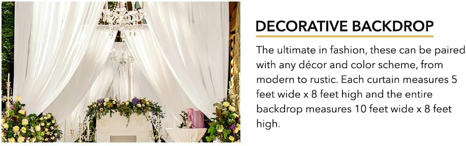 AK TRADING CO. 10 feet x 8 feet IFR Polyester Backdrop Drapes Curtains Panels with Rod Pockets - Wedding Ceremony Party Home Window Decorations - Turquoise