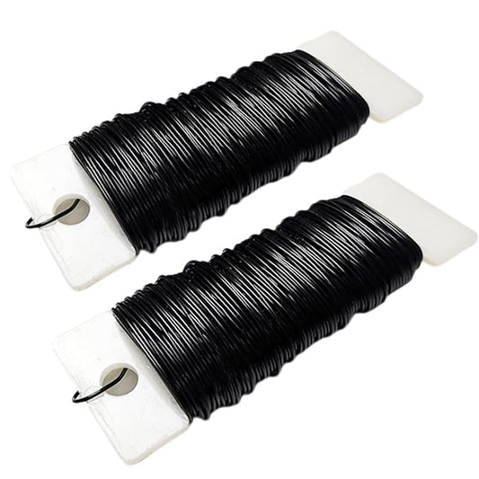 76Yards 22Gauge Black Metal Floral Wire Flexible Paddle Florist Garden Wire for Flower Arrangement,Crafts,Christmas Wreaths Tree,Garland.