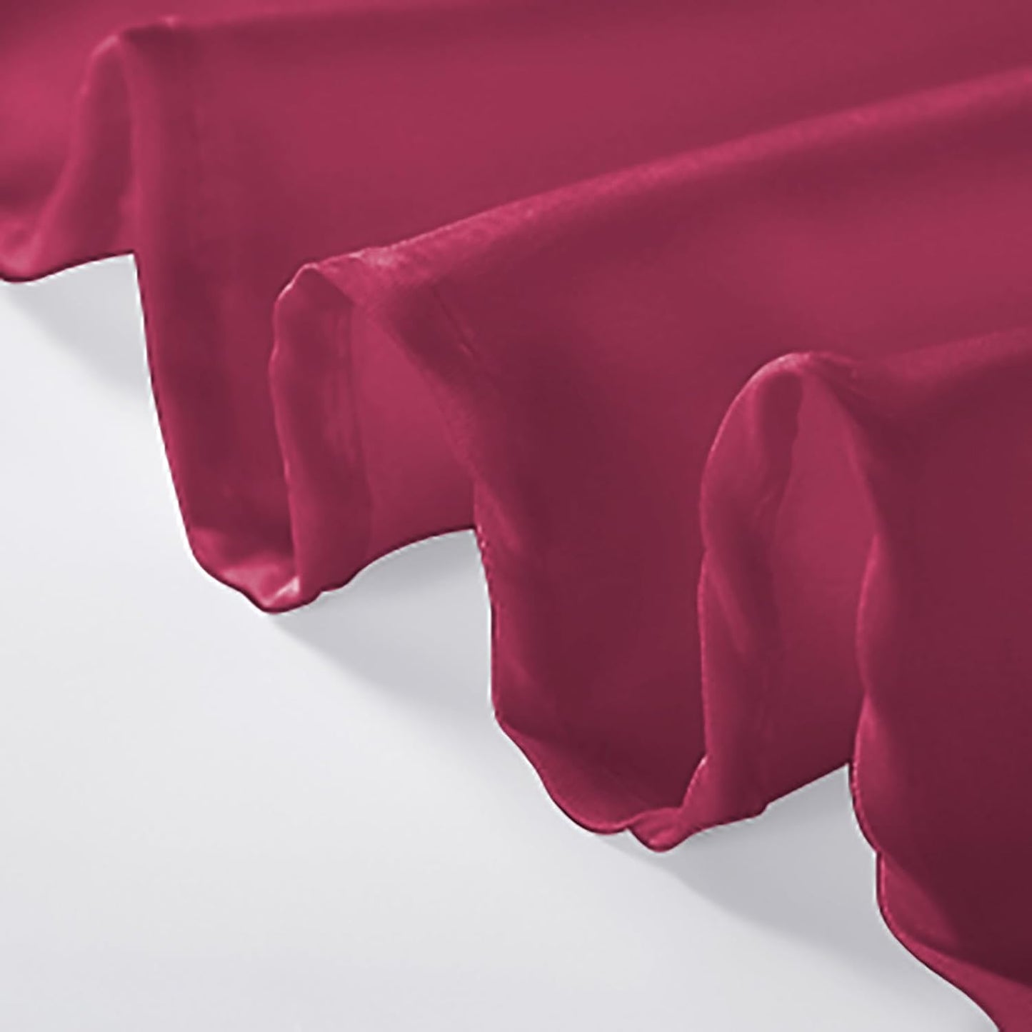 60 inch Round Tablecloth Washable Polyester Table Cloth Decorative Table Cover for Wedding Party Dining Banquet（60 inch,Burgundy）