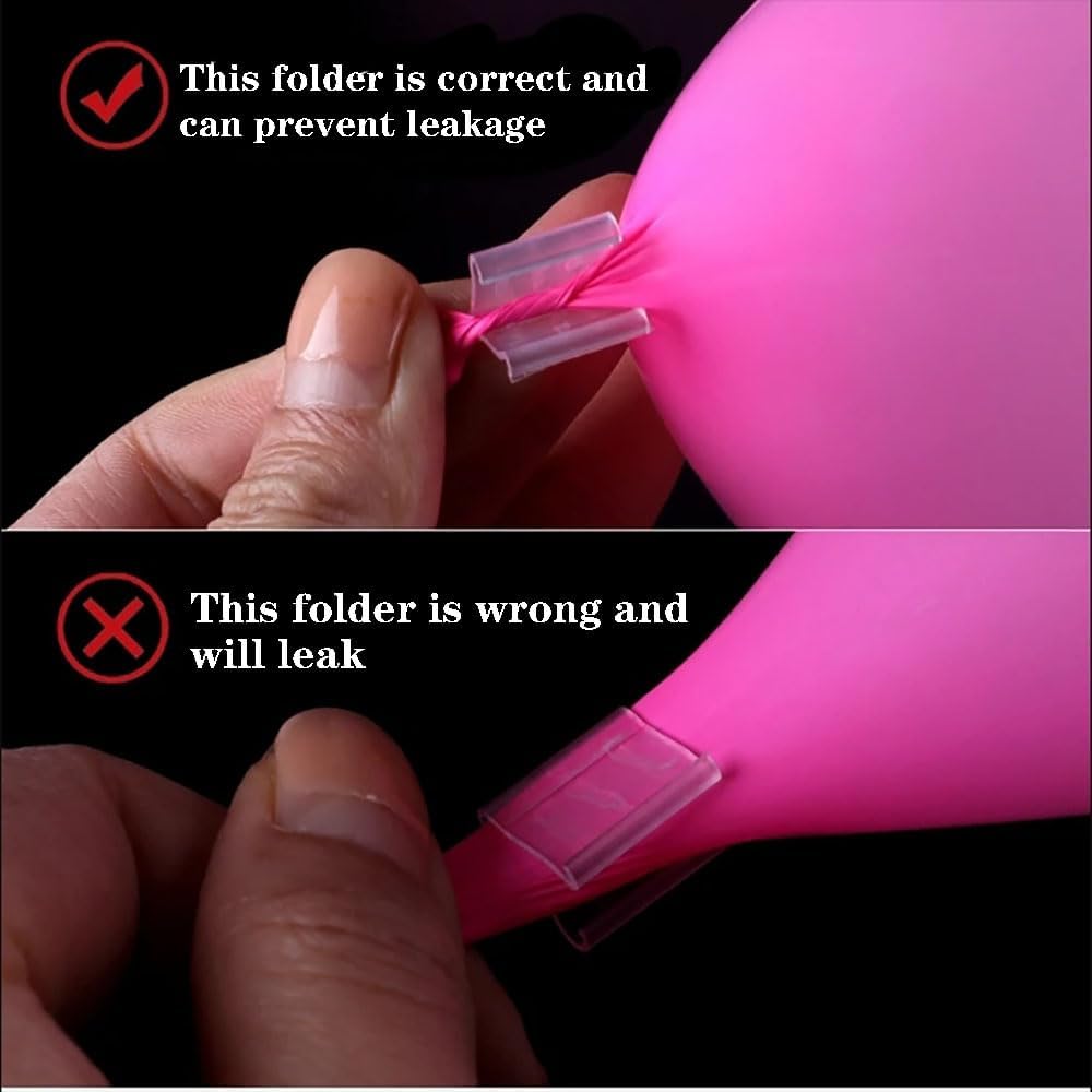 AYLIFU Transparent Balloon Clip - V-shaped, Wedding & Party, 150 Pieces