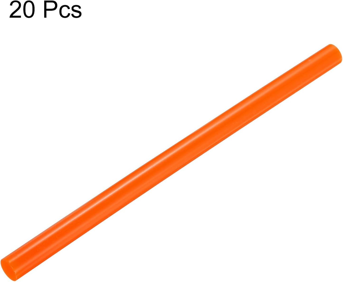 uxcell 20pcs Hot Glue Sticks for Glue Gun 11mm/0.43-inch x 8-inch Mini Hot Melt Adhesive Glue Stick Orange