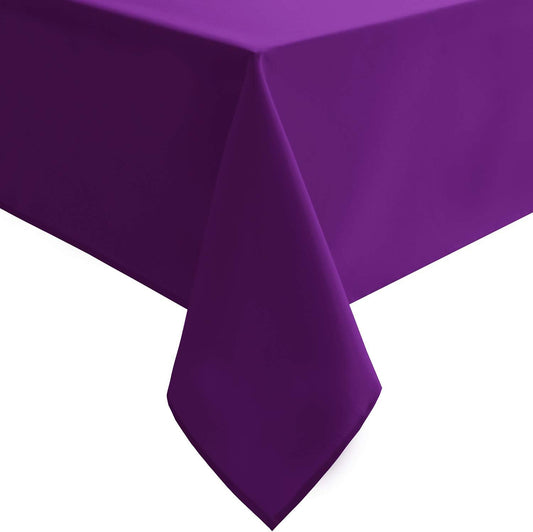 Hiasan Small Tablecloth for Square Tables - Waterproof and Spillproof Washable Fabric Table Cloth for Dining Room Halloween Party (Royal Purple, 40 x 40 Inch)