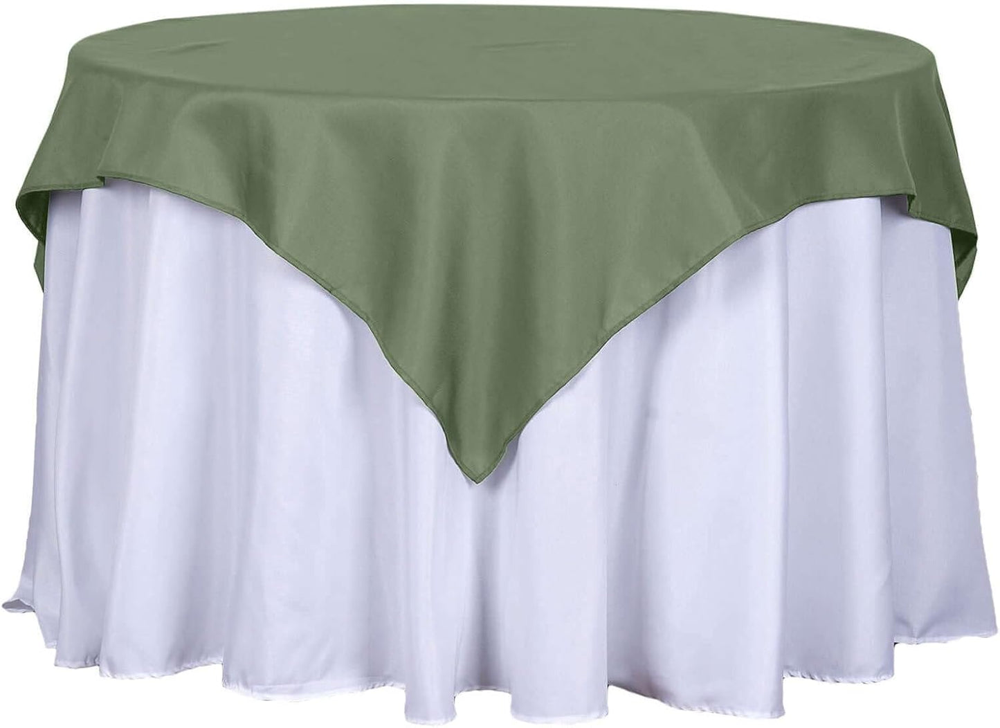 Efavormart 54x54 Moss Green Wholesale Linens Seamless Polyester Square Linen Tablecloth for Wedding Banquet Party Restaurant