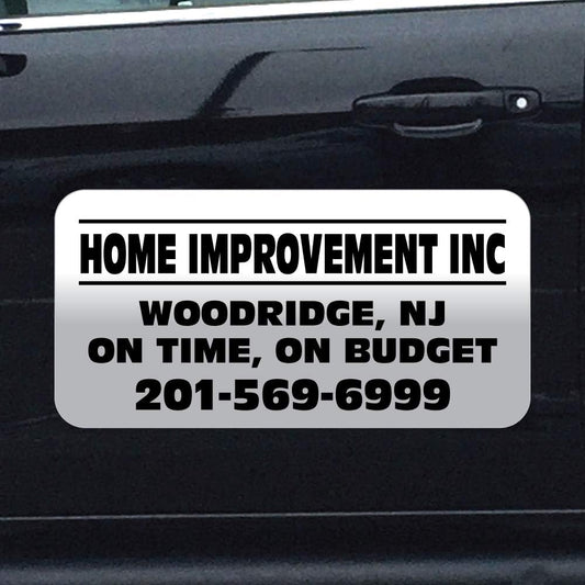 Car Magnet Signs Custom - 24"x12" (Set of 2), 30-mil Thickness with Rounded Corners (White)