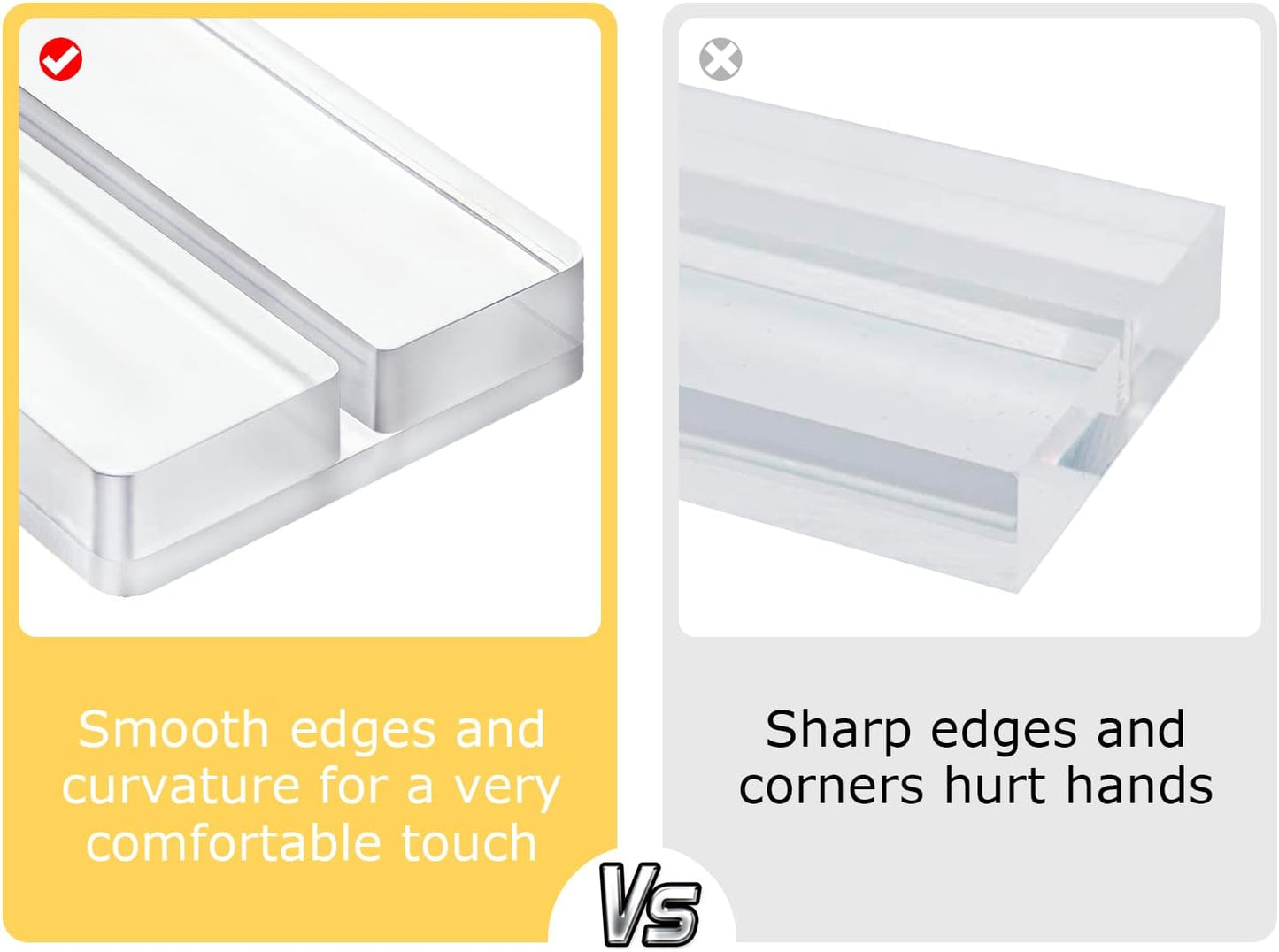 3" Acrylic Sign Holders, 32 PCS Clear Place Card Holders with Card Slot, Table Numbers Display Stands, for Wedding/Menu/Meeting/Table Numbers