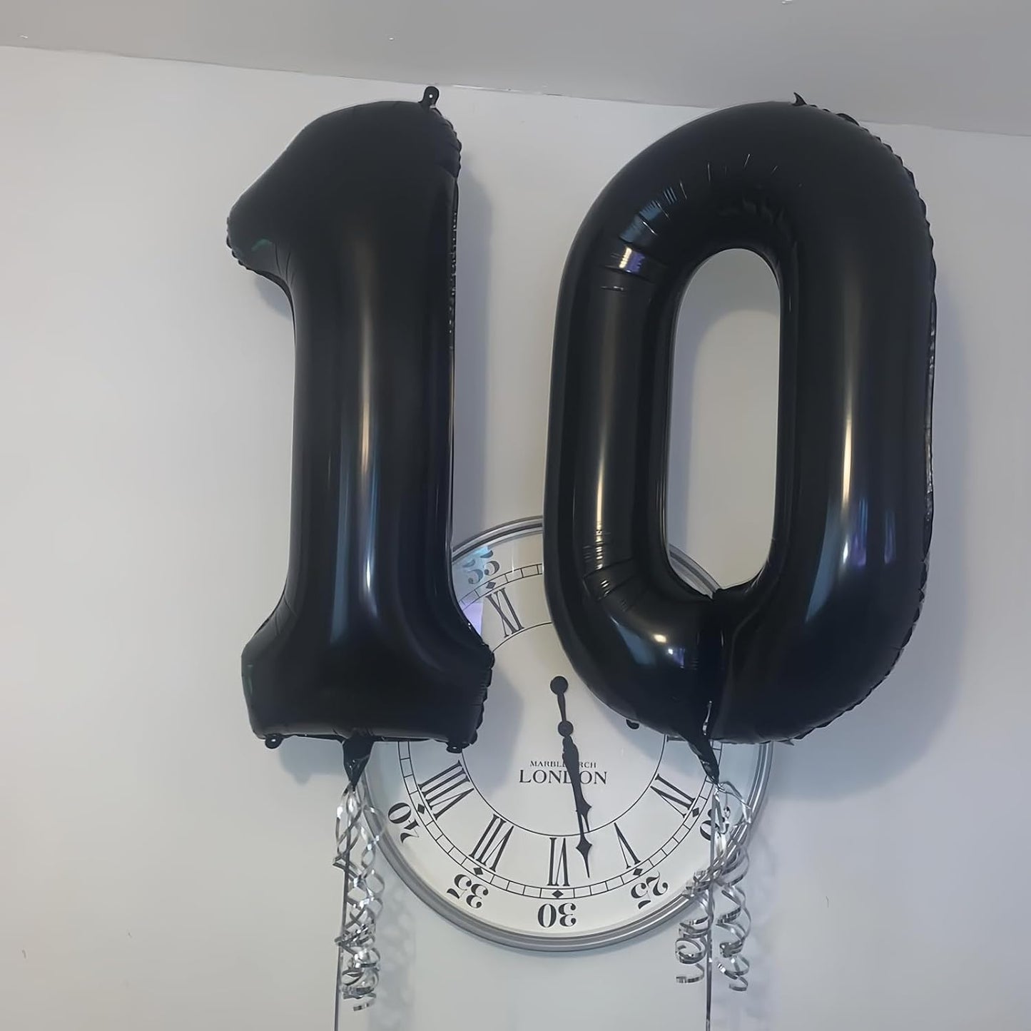 Black 9 Balloon Number,40 Inch Number 9 Balloon Large Black 9 Foil Mylar Helium Balloon for Birthday Party Decorations