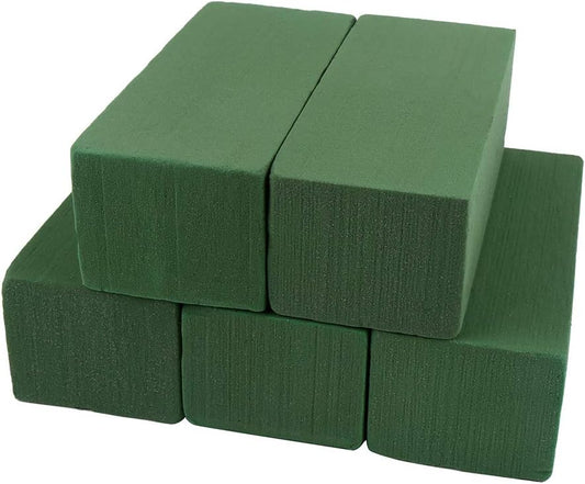 CCINEE Floral Foam Bricks,Florist Foam Green Blocks Supplies for Flower Arrangement DIY Craft,Pack of 5