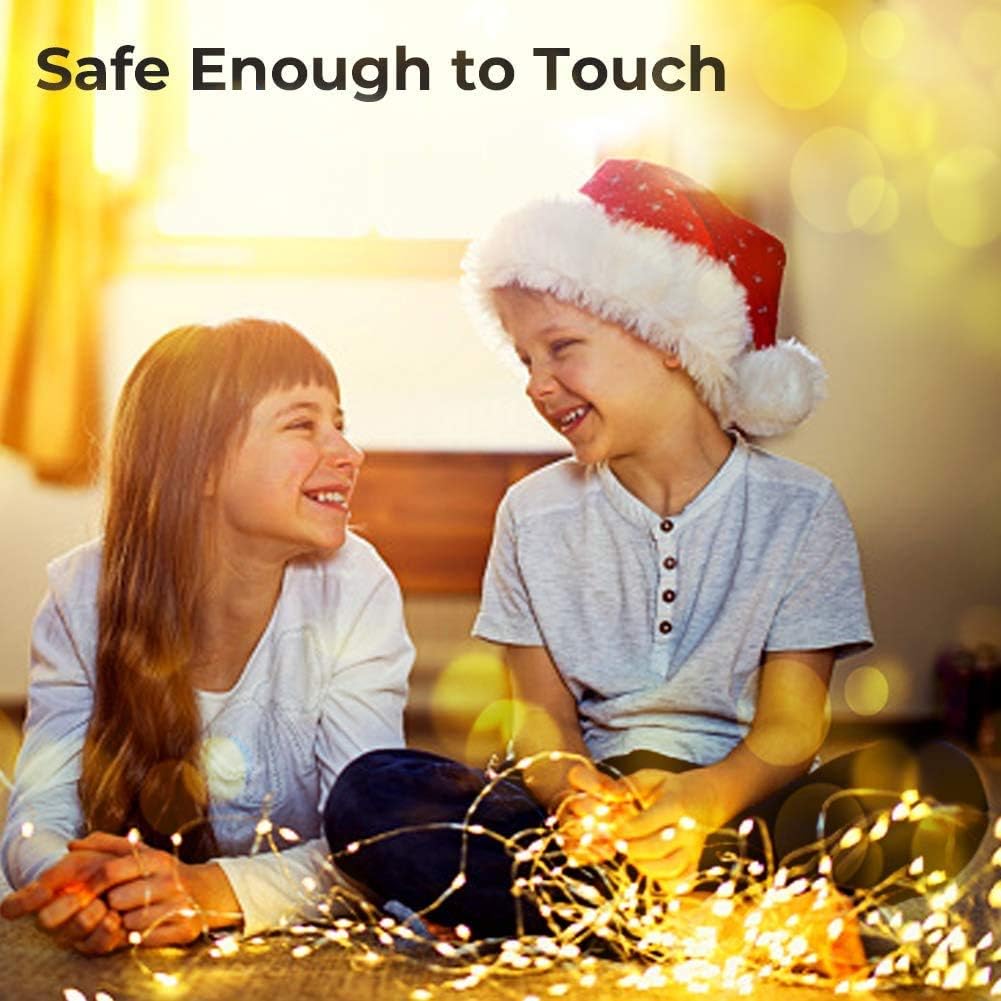 MUMUXI 20 Pack 3.3ft Fairy Lights Battery Operated String Lights, Mini LEDs Powered, Waterproof Indoor Silver Wire Firefly Mason Jars, Warm White for Home Decor, Parties, and Weddings