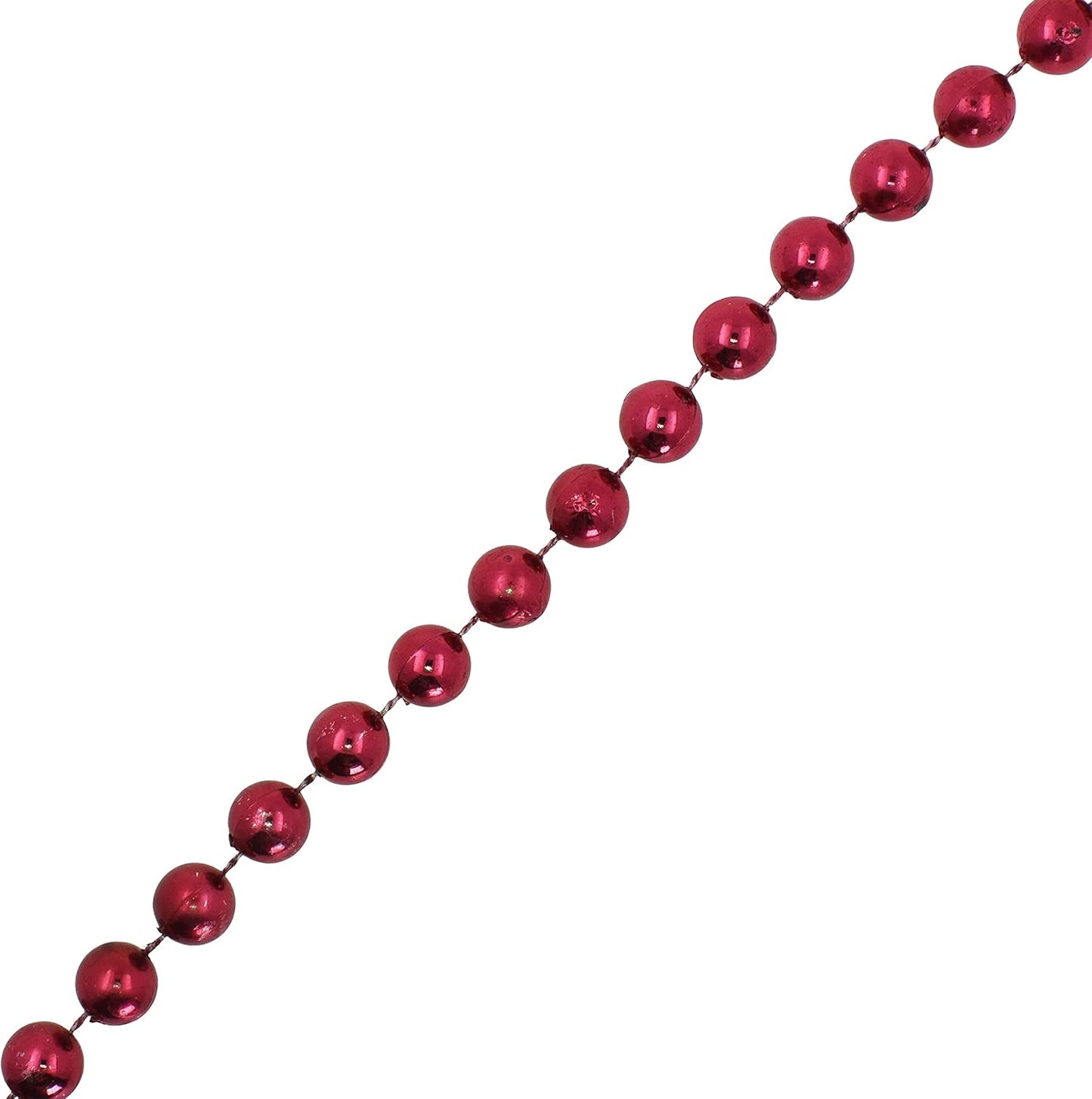 Mandala Crafts 10mm Faux Burgundy Pearl Beads Roll - 11 Yards Strand of Fake Pearls Chain Garlands Spool String for Christmas Tree, Wedding, Party, Vases, DIY Decoration