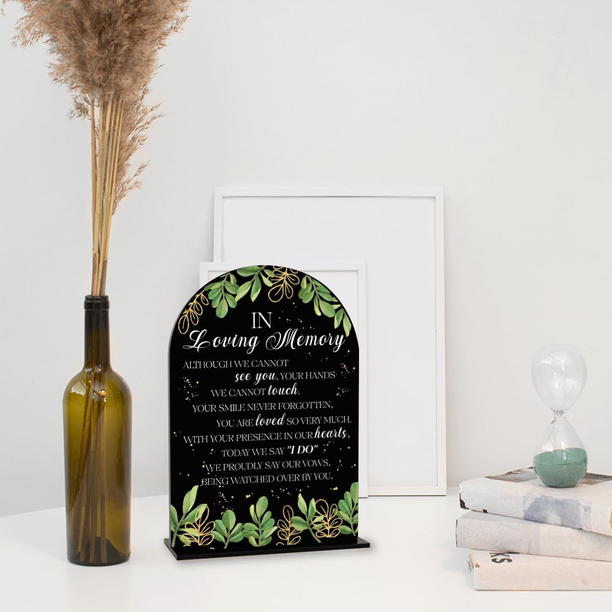 Black In Loving Memory Wedding Sign, In Memory Wedding Sign for Engagement Bridal Shower Decor fo Ceremony Reception, Weddings Table Acrylic Sign