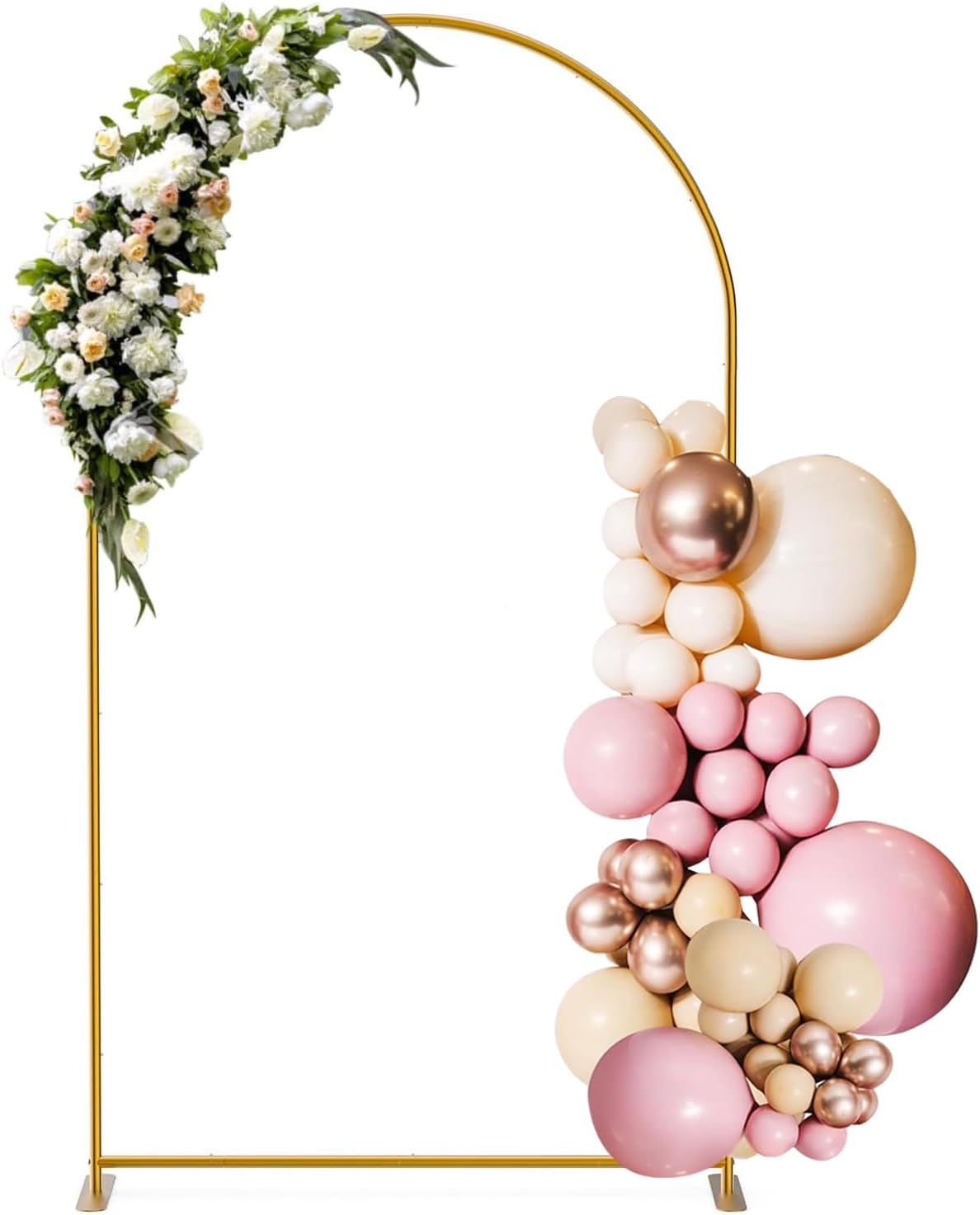 7.2 FT Arch Backdrop Stand for Parties, Balloon Arch Stand, Wedding Arch Backdrop Stand, Ideal for Birthday, Gradutation, Birdal Shower, Baby Shower, Anniversary, Wedding, New Year