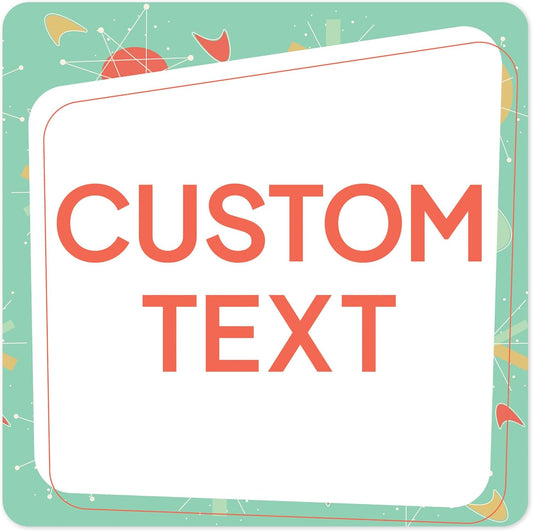 Custom Sign, Custom Street Sign, 11 Font Colors, 13 Font Styles, 4 Hole Options, 22 Sizes, 30x30 Inches, Rust Free DiBound, Fade Resistant, Made in USA by My Sign Center (Mid-Century Modern 2)