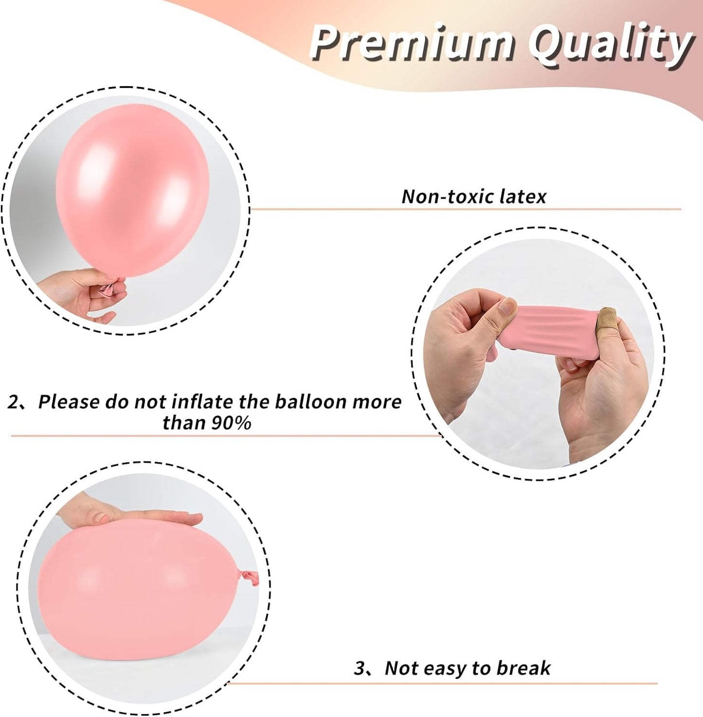 Rose Gold and Pink Balloons, Blush Pink Metallic Rose Gold Balloons Retro Pink Pastel Pink Rose Gold Confetti Balloons For Girls Birthday Party Boho Wedding Anniversary Party Decorations