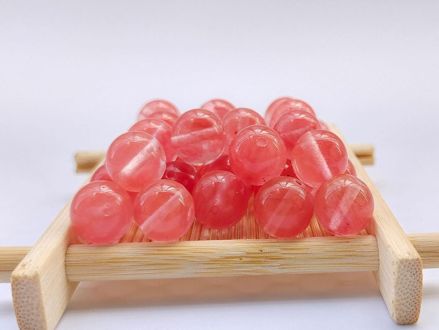 Stone Beads 8mm 100pcs Watermelon Quartz Beads Round Loose Gemstones Beads for Bracelet Necklace Jewelry Making (8mm, 60824 Watermelon Quartz)