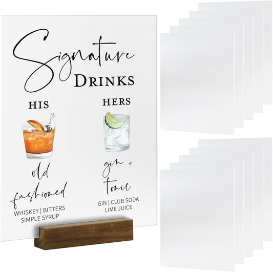 JINMURY Acrylic Sheets, 5 Pack 8x10 Inch Frosted 1/8 Inch Thick Decorative Signage, Perfect for Signage and Craft Projects