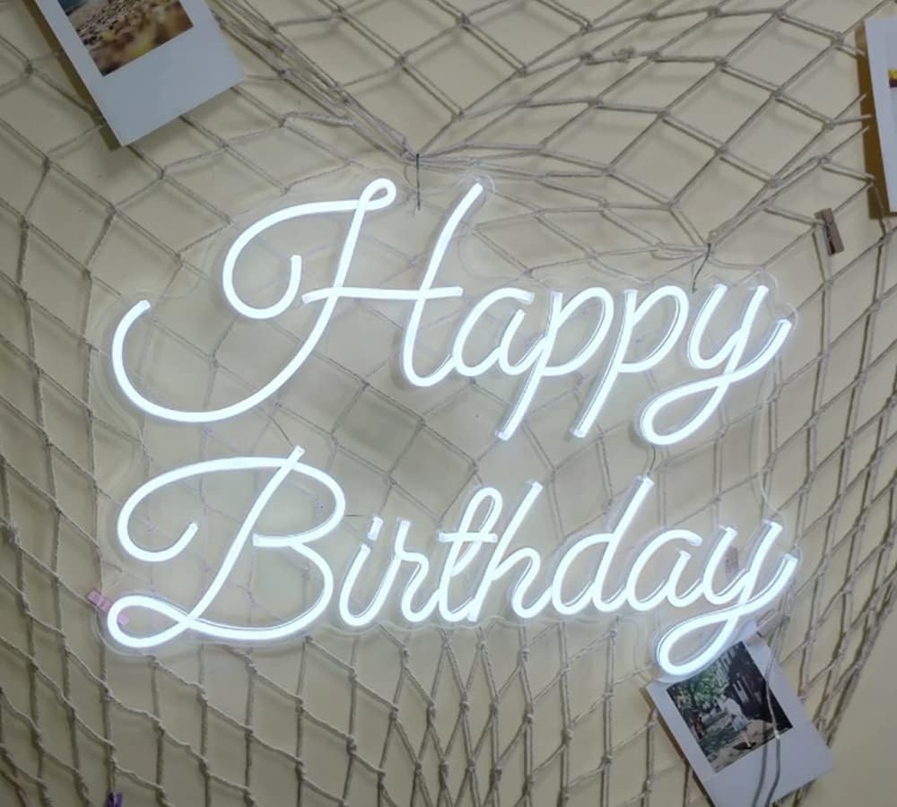 LED Neon Sign Night Light for Wall Party Décor Bedroom Room Bar Wedding Home Birthday Art Decoration Christmas with USB Chain Light modulator 5v (lets party blue)