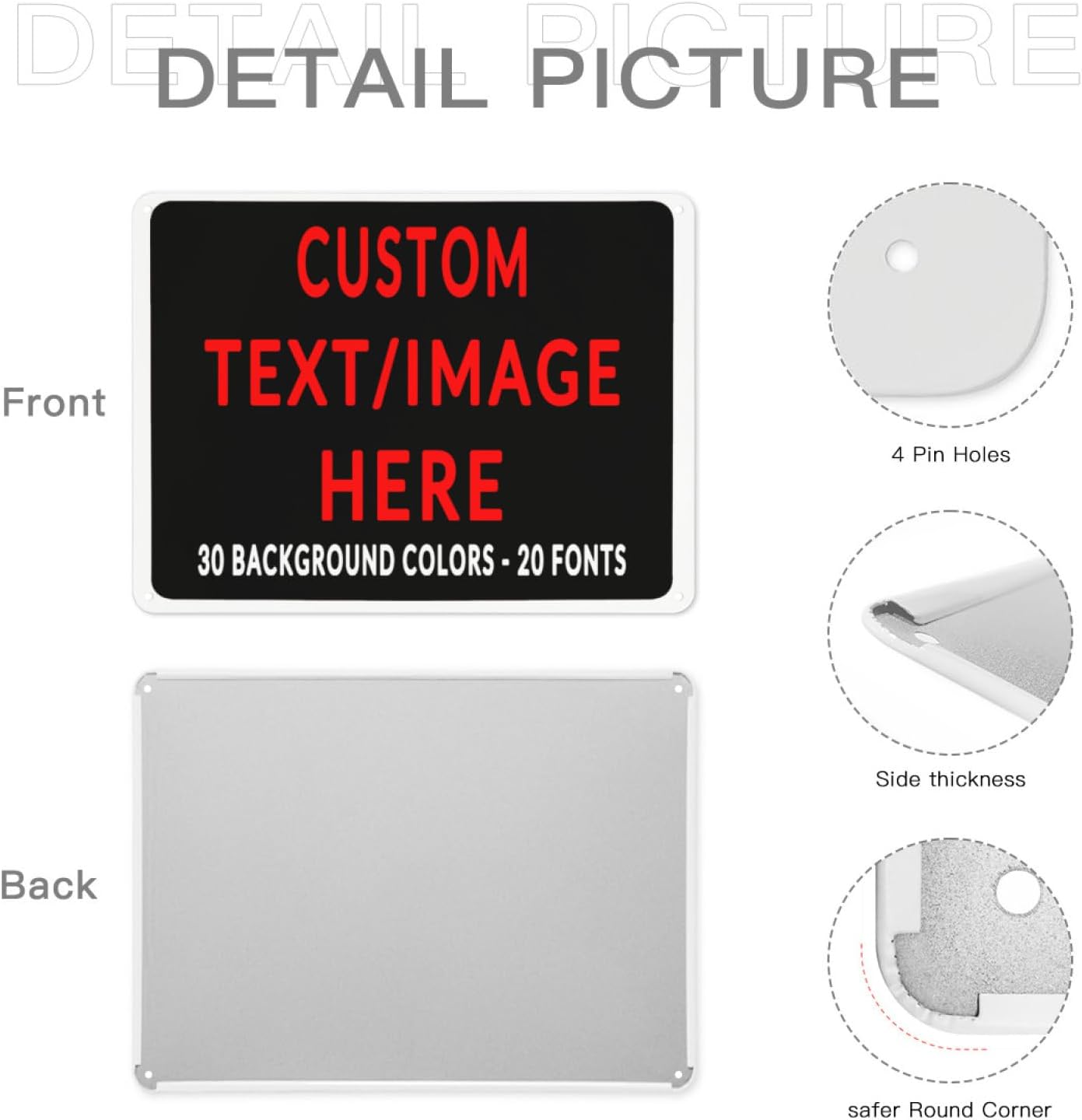 Custom Sign Personalized Custom Metal Sign, Customize For Office, Business, Workplace, Office, Home, Delivery Signs 6x8