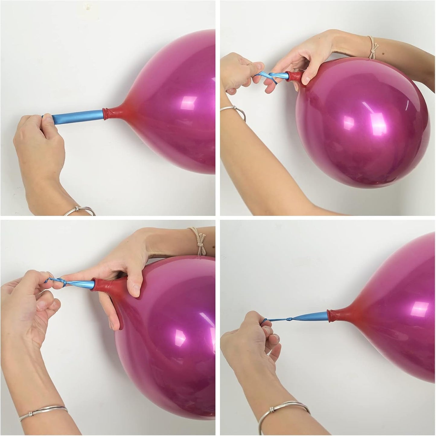 Chrome Hot Pink Balloons 12 Inch, Double-Layered Metallic Hot Pink Balloons, Shiny Thick Chrome Metallic Magenta Latex Helium Balloon for Girls Women Birthday Wedding Party Decoration Supplies