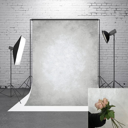 8x16ft Grey Portrait Photography Backdrops Solid Texture Abstract Photo Background for Photoshoot