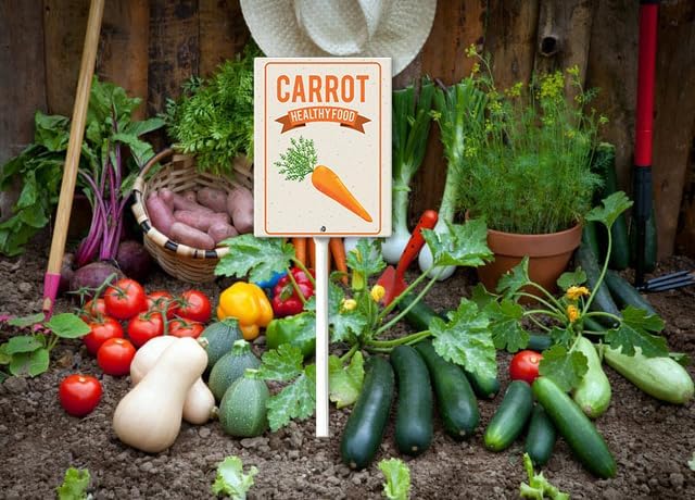 Eveokoki Aluminum Seed & Plant Labels - Plant Markes for Seedlings-Plant Tags for Pots - Garden Signs for Vegetable - Durable Markers for Plants Outdoor Waterproof - Garden Decor for Farmhouse