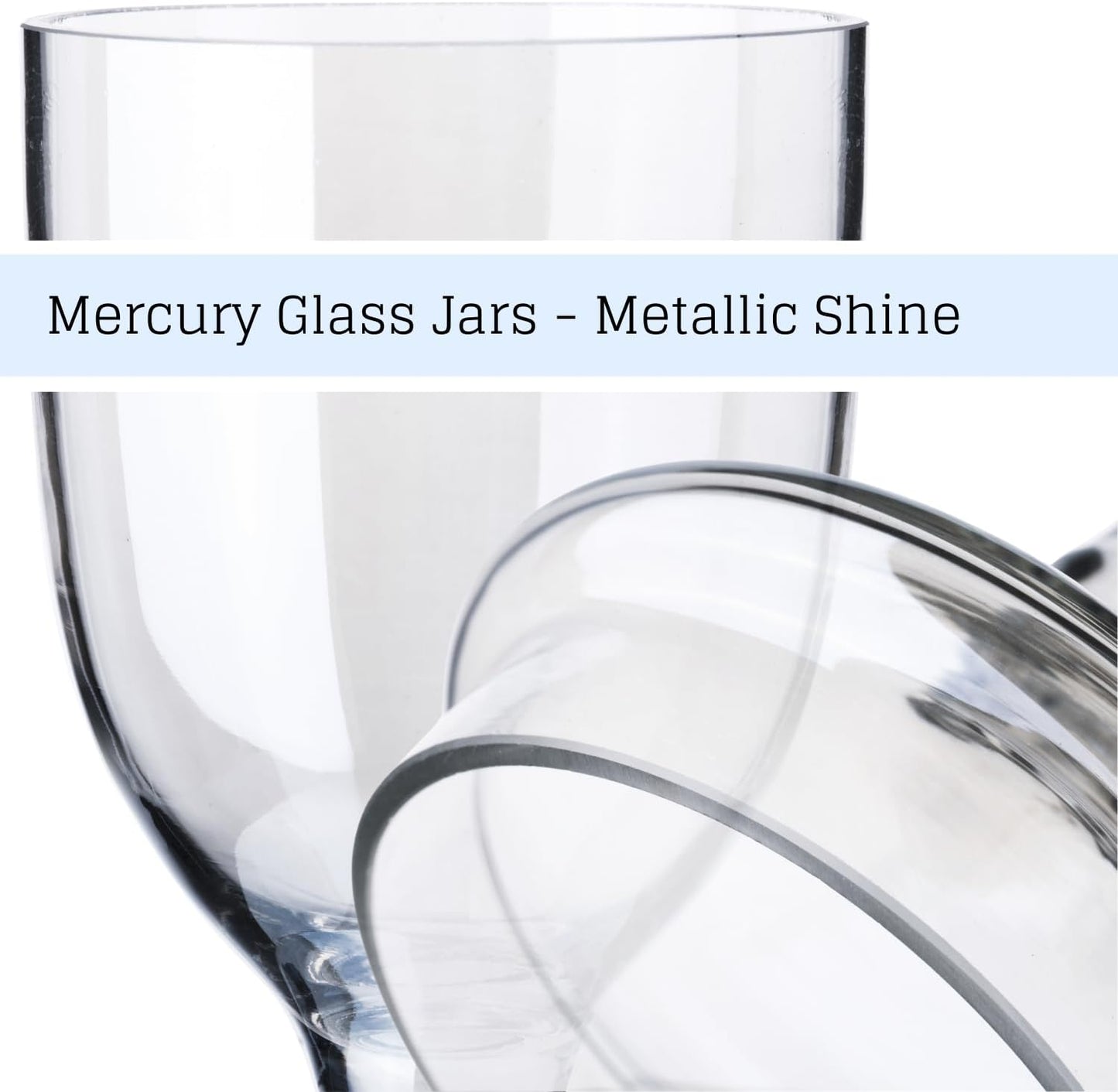 Set of 3 Apothecary Jar with lids, Glass Candy Container Set, Decorative Jars for Weddings & Party, Elegant Storage Candy Canister, Iridescent (H: 9", 12.5", 14"; 20 FL.OZ, 23 FL.OZ and 28 FL.OZ)