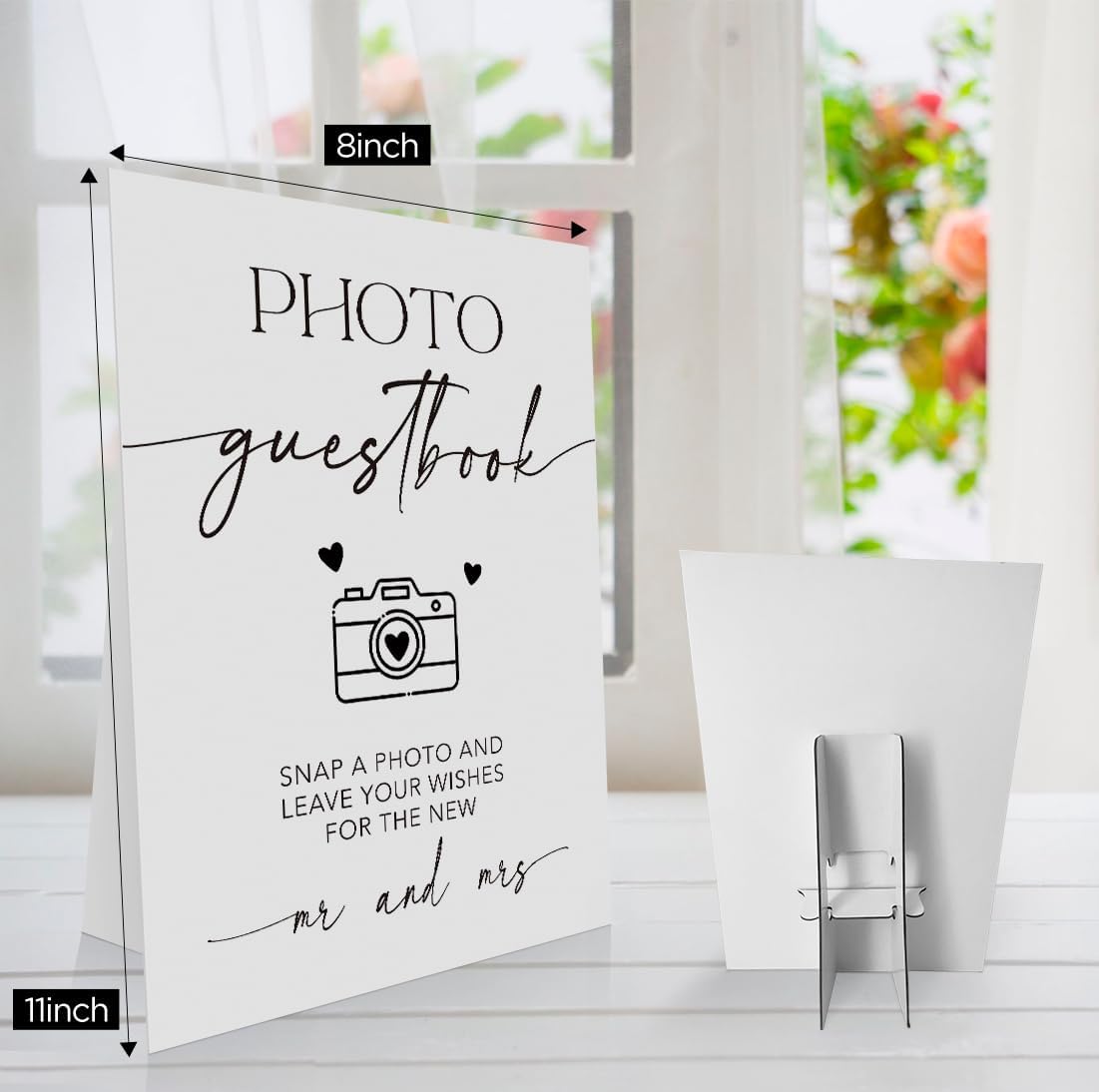 Wedding Photo Guestbook Sign 8 x 11 Inch, Photo Guest Book Sign, Photo Minimalist Wedding Sign, Reception Signage, Snap It Sign, Modern Wedding Sign WDS15