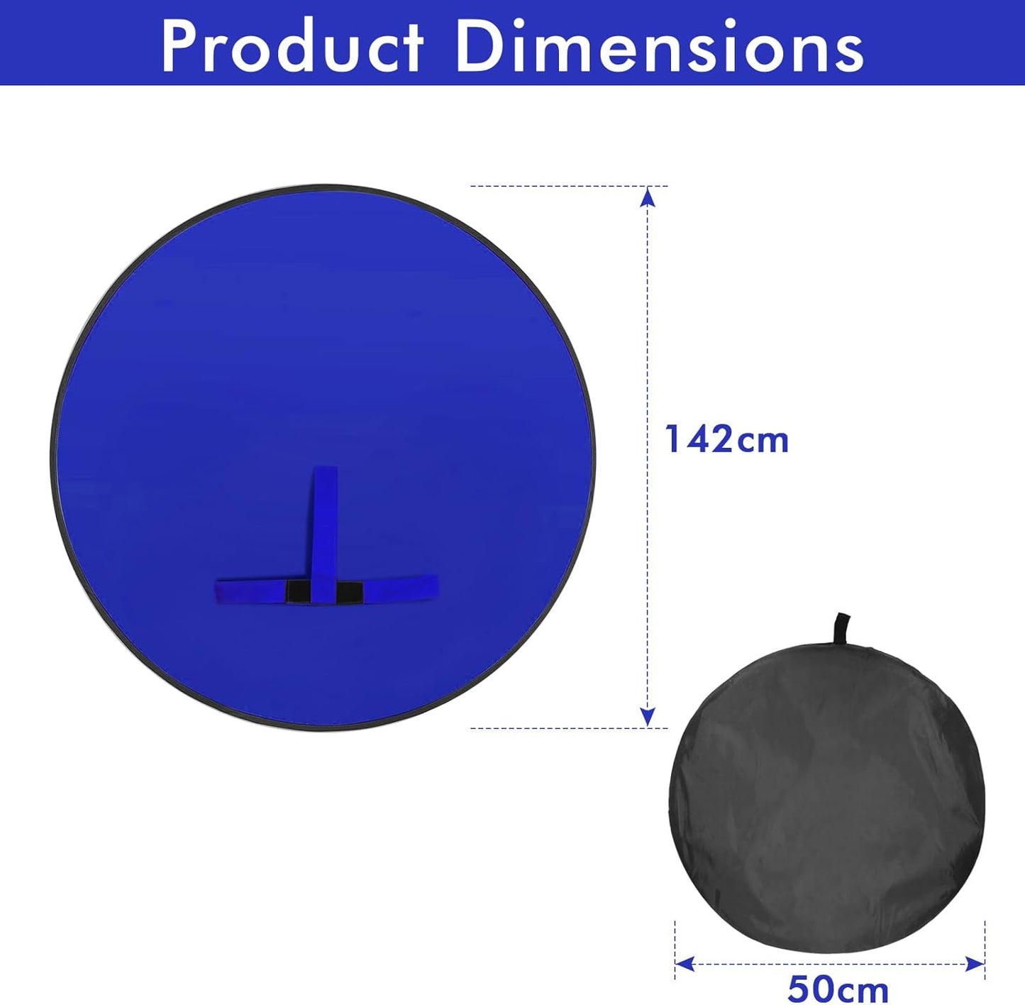 Portable Blue Screen Chair, 57 in BlueBackdrop with Stand Double Sided Foldable Screen Background, Chroma Key, Blue Backdrop for Chair Photography Streaming Gaming Photo Zoom Video Chats and Meeting