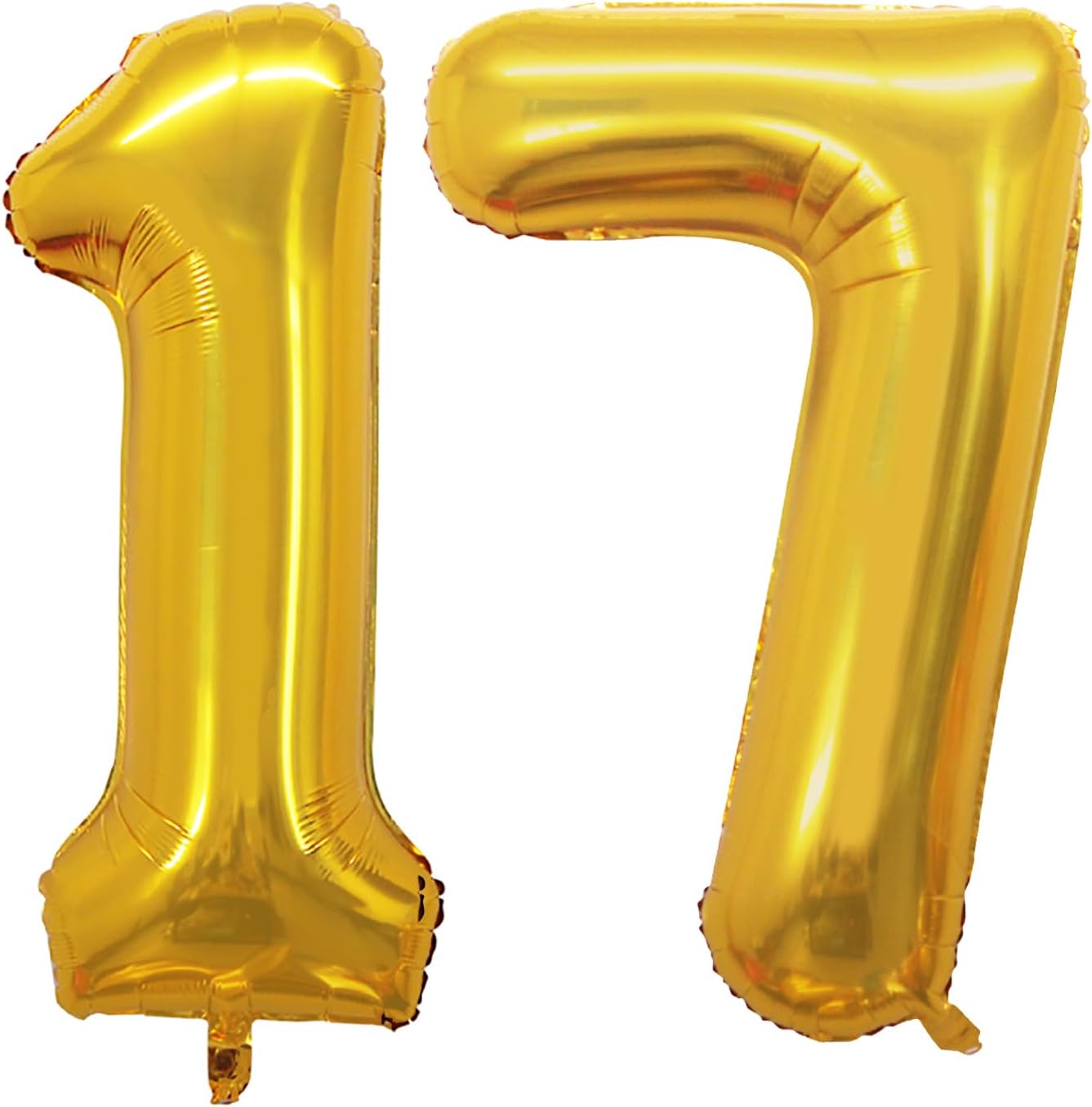 GOER Number 17 Balloons for 17th Birthday Sweet 17 Party Decorations,42 Inch Jumbo Foil Helium 71 Balloons for 71st Birthday Party Decoration (Gold)
