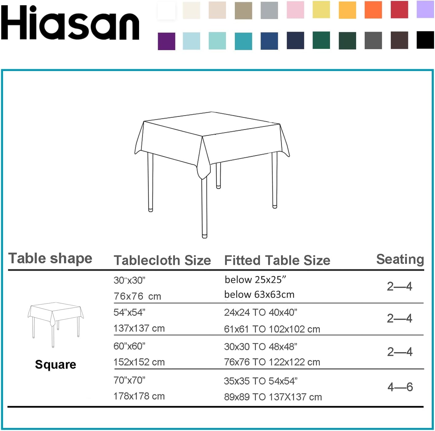 Hiasan Burgundy Tablecloth for Square Tables - Waterproof and Spillproof Washable Fabric Table Cloth for Dining Room Kitchen Party, 30 x 30 Inch