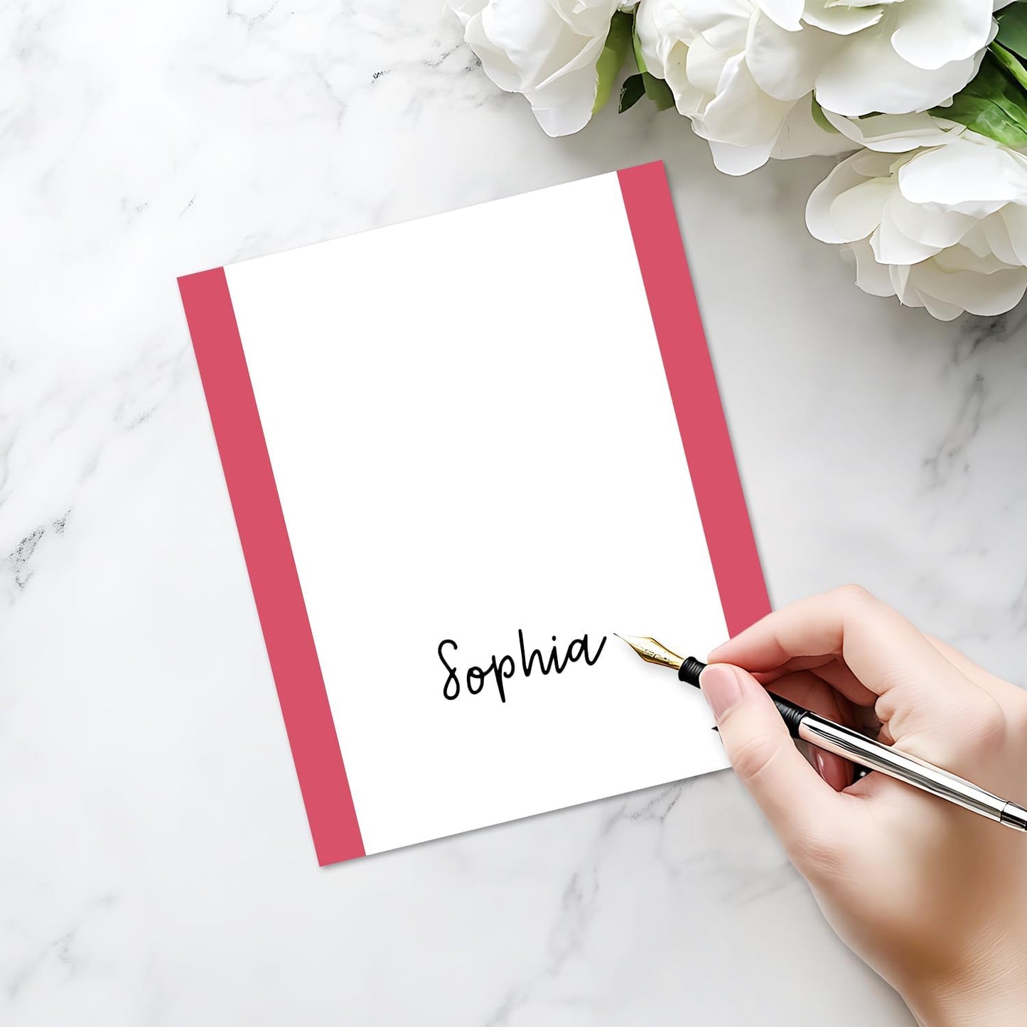 25 Pack Rose Red Place Cards, Editable Name Cards for Table Setting, Tent Cards Food Label for Dinner Party, Bridal Shower, Wedding, Baby Shower and Events -T11