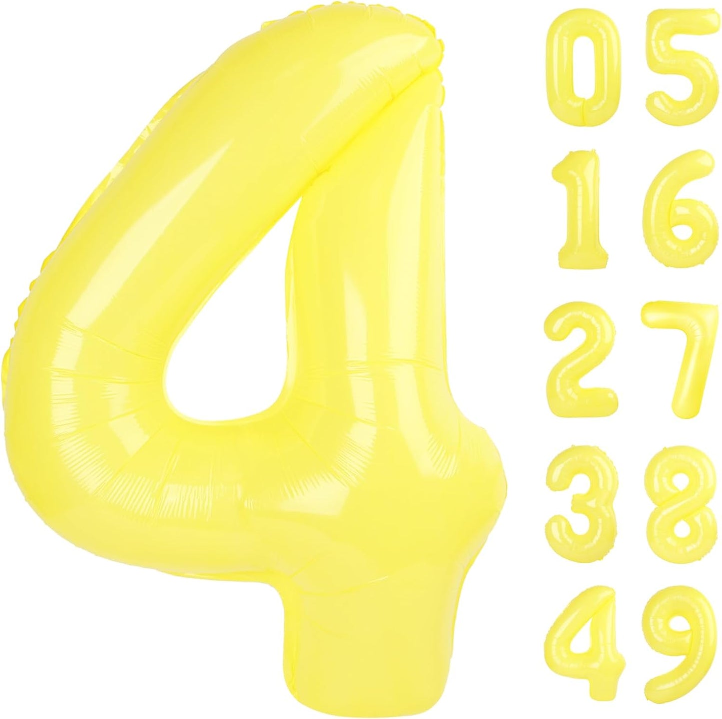 Macaron Yellow Number Balloon 4