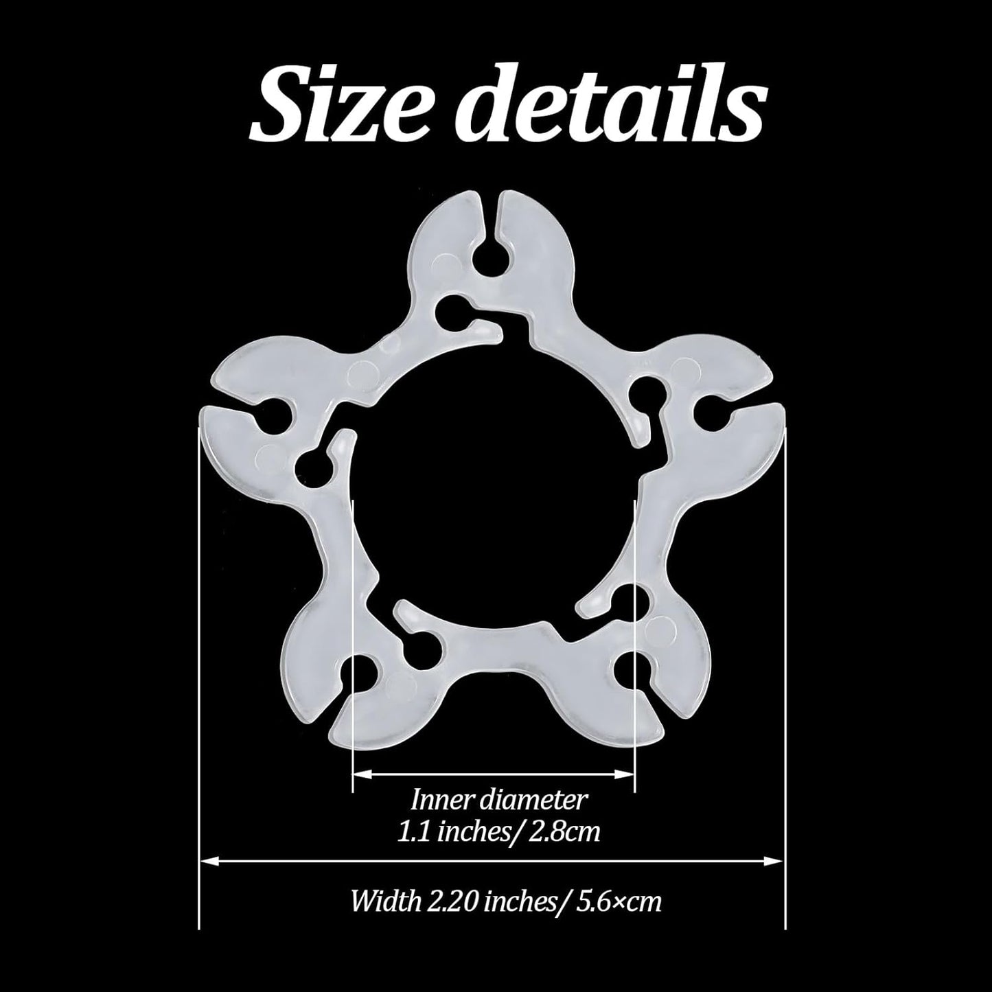 Xindojuz 50 PCS Balloon Clips for Balloon Arch, Plastic Balloon Arch Clips Balloons Connectors Clip Holders for Balloon Clip for Birthday Wedding Party Decorations (Star Shaped)