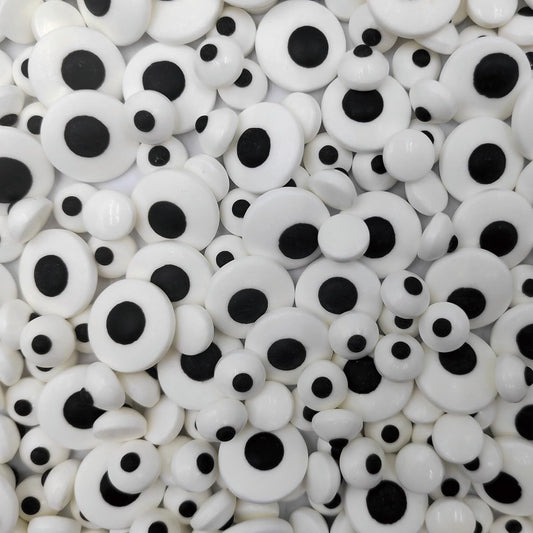 2 Bottles Candy Eyes Eyeballs - Cake Cupcake Toppers - Edible Baking Decorations for Cupcakes, Cakes, Cookies - Halloween, Christmas, Easter, and Edible Art Project Candy (Two Size Mixed)