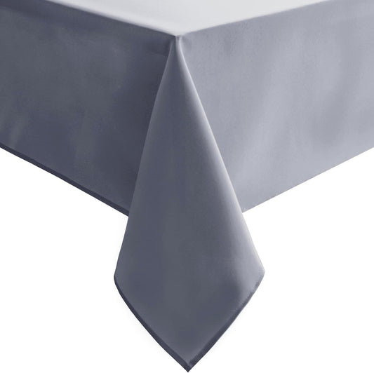 Hiasan Light Gray Rectangle Tablecloth - Waterproof Spillproof and Wrinkle Resistant Washable Polyester Table Cloth for Dining Party, 60 x 140 inch