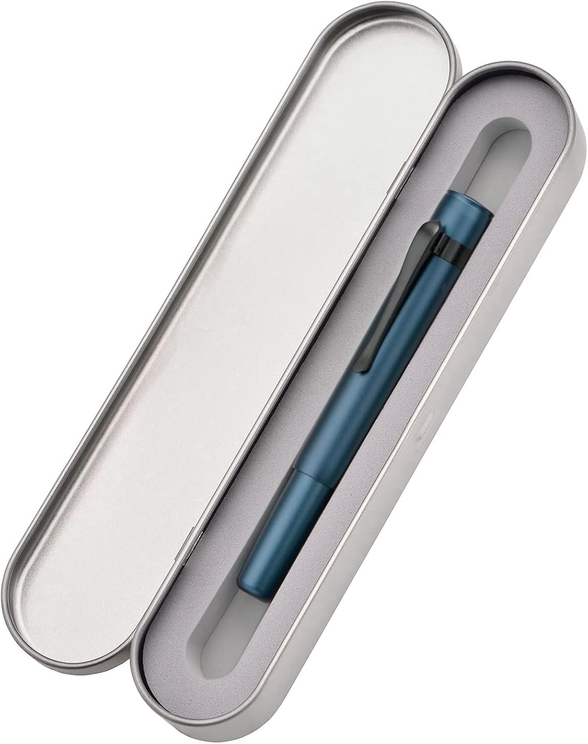 Hongdian M2 Black Forest Mini Rollerball Pen, Fine Point 0.5mm, Sleek Aluminium Pocket Pen with Black Ink Refill, Ideal for Travel & Signature (Midnight Blue)