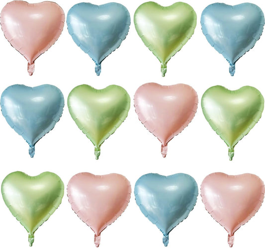 Pink Heart Shaped balloons Pack of 12,18 Inch Love Valentine Balloons Heart Romantic Balloons For Valentines Day Propose Marriage Wedding Bridal Shower Engagement Party Decorations