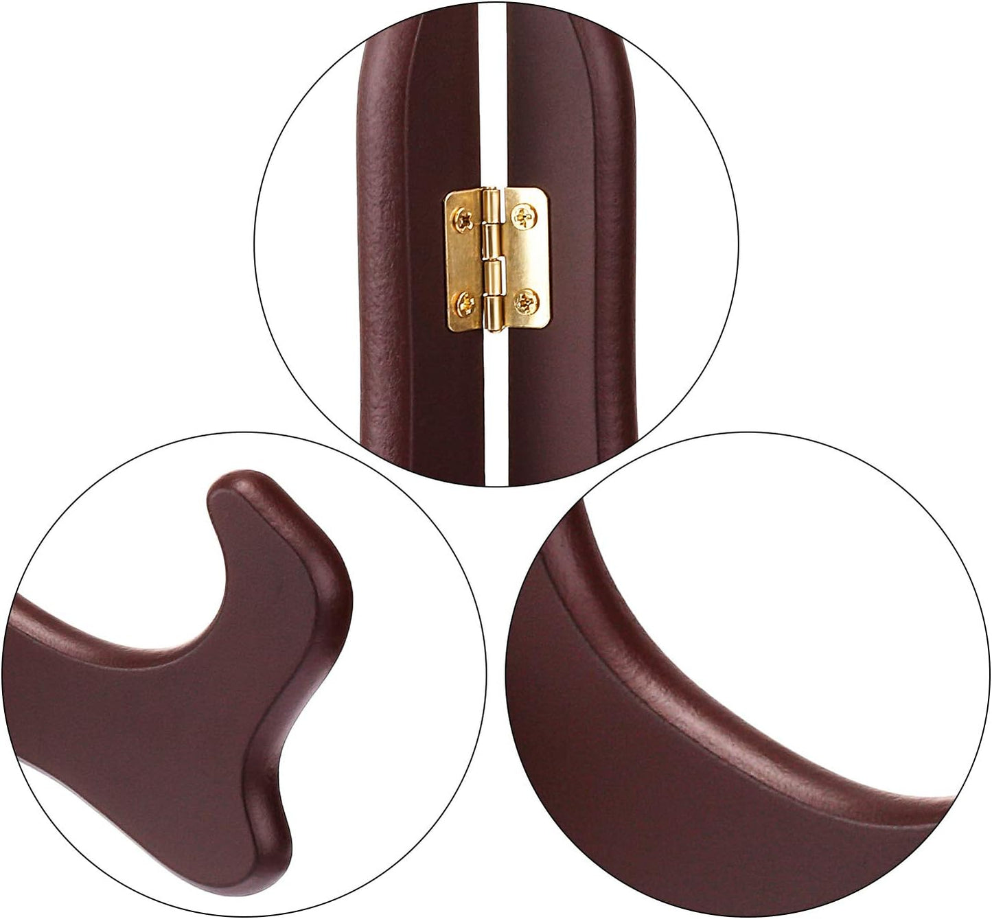 Tatuo 4 Packs Wooden Display Stand Decorative Plate Stands for Display Picture Frame Holder Easels(Red,5 Inch)