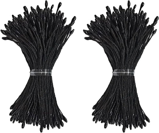 HAHIYO 1000Pcs 1mm Black Pearl Double Head Flower Pistil for Flower Making Scrapbook Decoration Mini Handmade Artificial Pistil Pearlized Floral Stamen Pollen