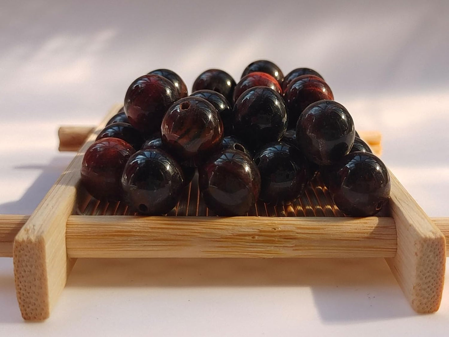 Stone Beads 6mm 140pcs Red Tiger Eye Beads Round Loose Gemstones Beads for Bracelet Necklace Jewelry Making (6mm, 60615 Red Tiger Eye)