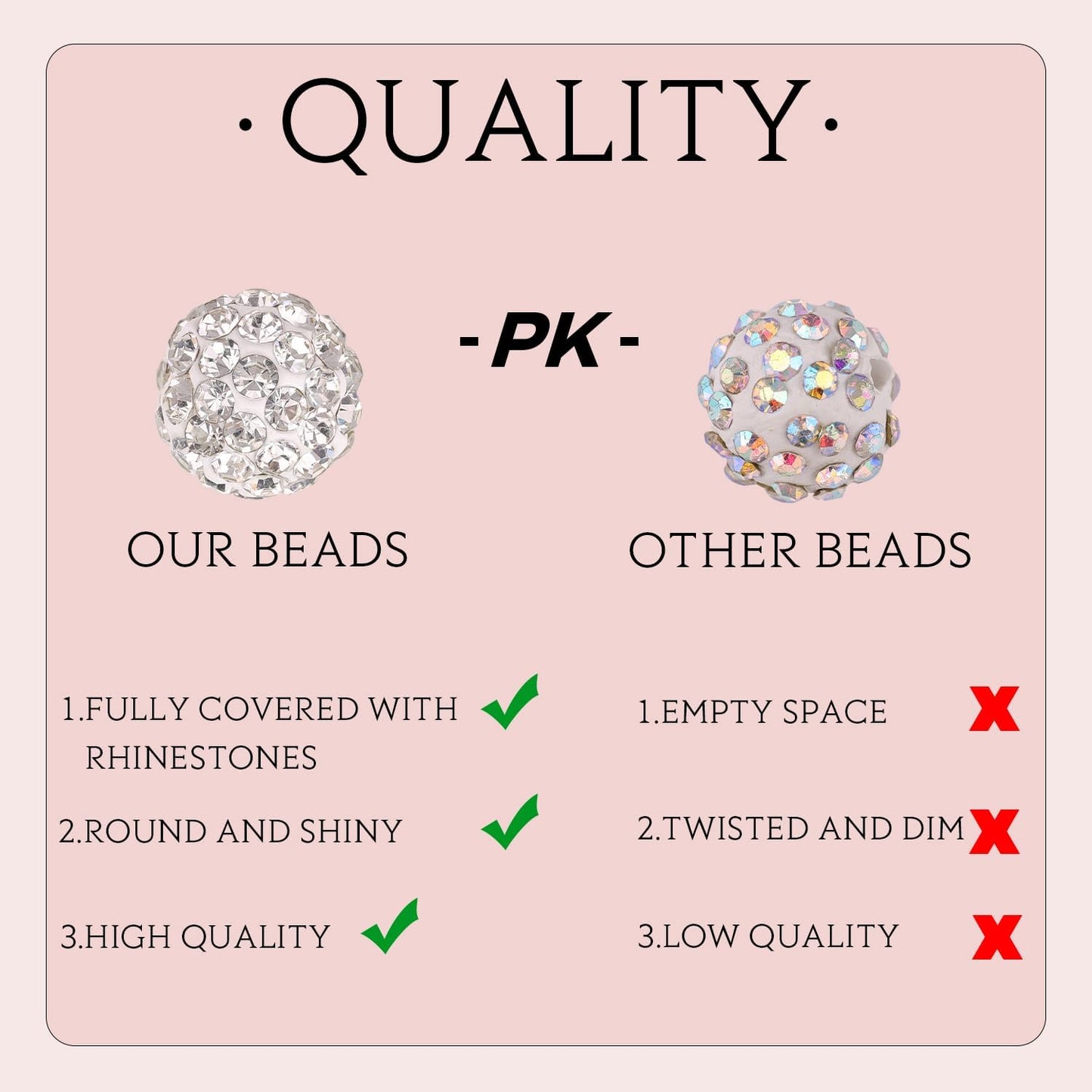 100 pcs 10mm Rhinestone Beads for Jewelry Making, 10 Mixed Colors Shiny Round Shamballa Disco Beads, Sparkle Crystal Clay Christmas for Bracelet Baseball Necklace Earring Crafting and DIY